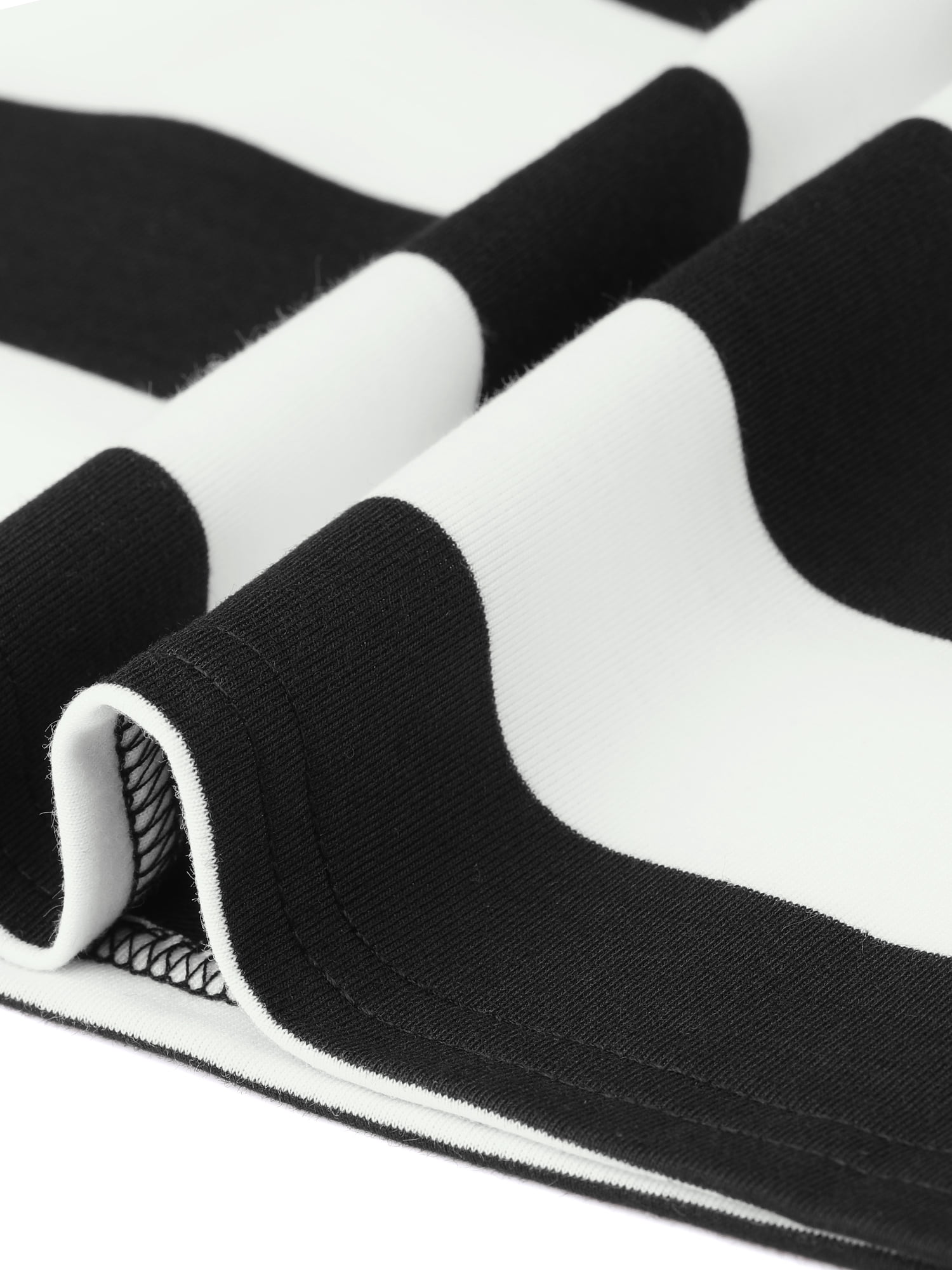DARING DIVA Women's A-Line Striped Cap Sleeve Color Block Tshirt Dress XS Black and White