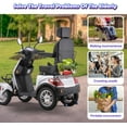thumbnail image 5 of QEASET Heavy Duty 4-Wheel Mobility Scooters,800W All Terrain Electric Recreational Scooter,31 Miles Long Travel Range, 5 of 6