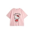 thumbnail image 4 of Hello Kitty Womens Pink Short Sleeve Long Leg Pyjama Set, 4 of 5