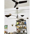 thumbnail image 7 of Mid Century 2 Light Curved Pendant Modern Raw Brass Sputnik chandelier light Fixture, 7 of 7