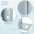 thumbnail image 2 of 4PCS Post Bases, 2 Slotted Hole Strut Channel Post Brackets, Galvanized Steel Post Floor Mounting System, Heavy Duty Fence Ground Mounting Brackets, 2 of 6