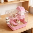 thumbnail image 1 of Acrylic Hamster Cage Transparent Multi Level Habitat Ventilation Expandable Secure Lock Easy Clean Viewing Design, For Hamsters Gerbils Small Rodents Indoor Home Habitat And Care, 1 of 6