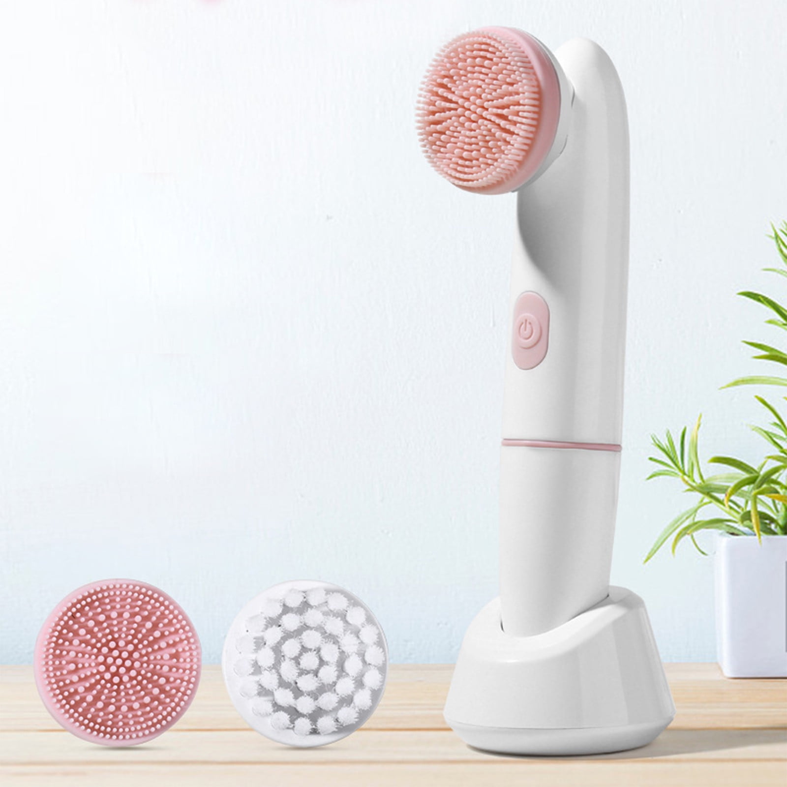 Two In Vibrating Facial Cleansing Brush, IPX7 With 2 Brush Heads