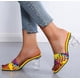 thumbnail image 4 of Sandalias de Tacón Alto con Cristal y Cinturón Wmkox8yii Estampado de piel de serpiente 42, 4 of 5