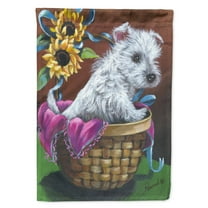 Carolines Treasures PPP3236GF 11 x 0.01 x 15 in. Westie Zoe & Sunflowers Garden Flag