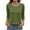 Army Green #005, variant on 3/4 Length Sleeve Womens Tops Casual Crewneck Spring Summer Pleated Tunic Tops Beach Vacation T Shirts Navy L