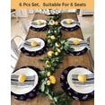 thumbnail image 4 of 13 Inch Round Placemats Set of 4, Purple Olive Fruits Non Slip Heat Insulation PP Table Mats, Spring Farm Branches Leaves Plants Black Washable Place Mats for Kitchen Dining Party Table Decor, 4 of 7