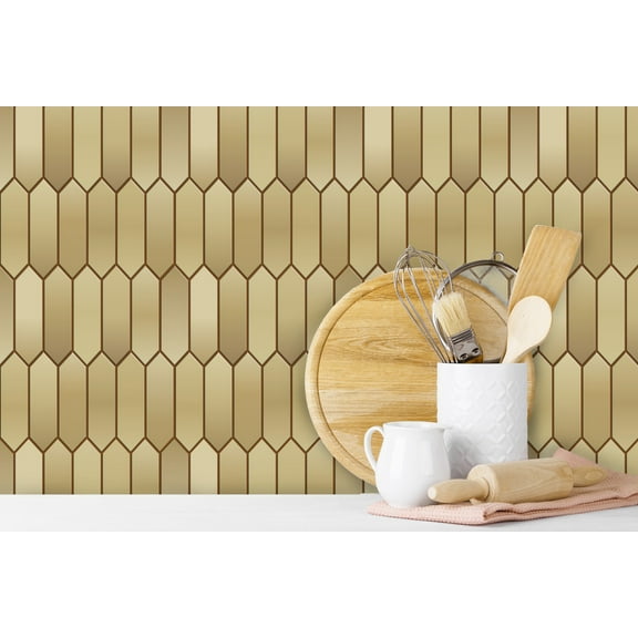 Mosaicowall 10-Sheet Peel and Stick Tile - 11.9"x11.8" Premium Kitchen Self Adhesive Backsplash Tile