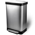 thumbnail image 2 of Hefty Poubelles à Pédale en Acier Inoxydable avec Couvercles, 12.7 Gallons & 1.3 Gallons, 2 of 12