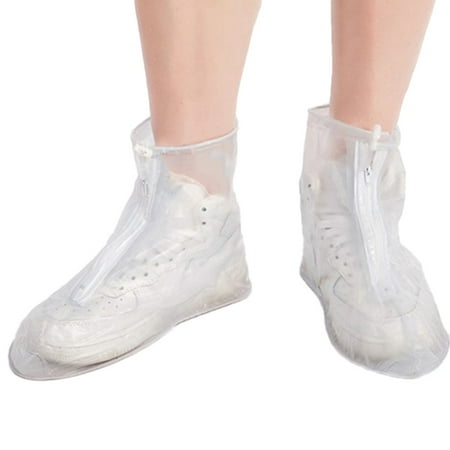 

Waterproof Anti-Slip Overshoes Rain Boots Reusable Shoes Covers with Thickened Waterproof Anti-Slip Overshoes Rain Boots Shoes Covers for Raining Day Reusable with Thickened Sole M White