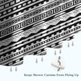 thumbnail image 6 of Black Geometric Triangle Striped Pattern Shower Curtain 36"x72" ,Bathroom Decorative Shower Curtains Set with 12 Hooks,Modern Waterproof Washable Shower Curtain, 6 of 6