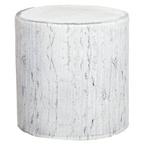 Delsit Woody Outdoor Pouf Ottoman - European Made, Lightweight, Waterproof, Use as Floor Pouf or Foot Rest, Poufs for Living Room, Poof Ottoman (Mountain Birch Print))