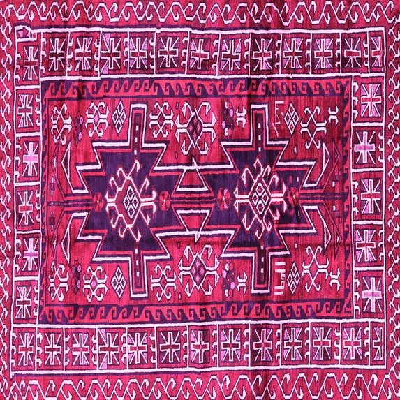 Ahgly Company Indoor Square Persian Pink Traditional Area Rugs, 4' Square