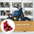 thumbnail image 2 of GOOHOCHY Aluminum Alloy Motorcycle Rear Brake Pedal Plate in Red for Easy Installation and Superior Durability 4.5"x2.3", 2 of 8