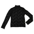thumbnail image 5 of Women's Lace Pullover Tops Autumn Winter Bottoming Shirt Tops Stretch Long Bell Sleeves T-shirt Turtleneck Top for Daily, 5 of 9