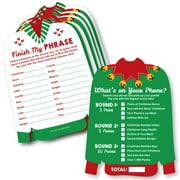 Big Dot of Happiness Ugly Sweater - 2-in-1 Holiday and Christmas Party Cards - Activity Duo Games - Set of 20