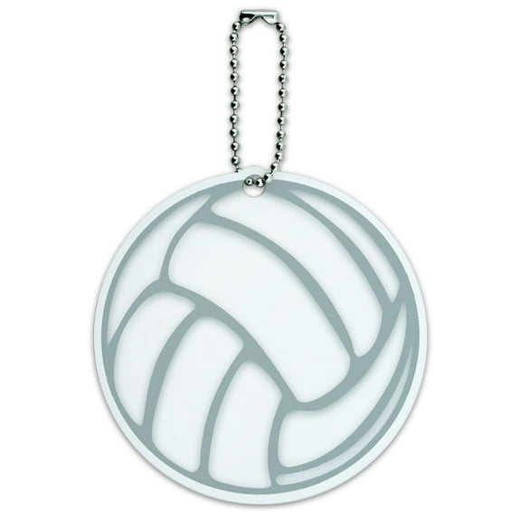Volleyball Round Luggage ID Tag Card for Suitcase or Carry-On