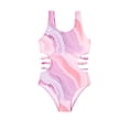 thumbnail image 5 of Cowsor 6-15 Years Girls Tie Dye Print One Piece Swimsuit Modest Full Coverage Swimwear for Beach Surfing and Summer Vacation, 5 of 7