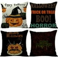 thumbnail image 4 of Yidarton Halloween Printing Pattern Pillowcase Car Sofa Cushion Cover Pumpkin Ghost Horror Series Linen Pillow Case, 4 of 7