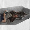 thumbnail image 6 of Fantasy World Soft Flannel Fleece Throw Blanket, Illustration of 3 Headed Breathing Dragon Large Monster Gothic Theme, Cozy Plush for Indoor and Outdoor Use, 70" x 90", Brown Grey, by Ambesonne, 6 of 6