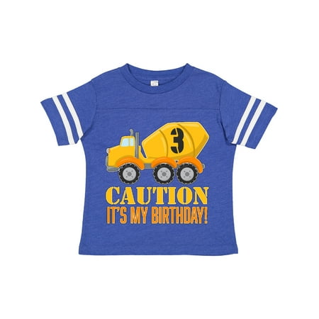 

Inktastic 3rd Birthday Construction Truck Cement Mixer - 3 Years Old Gift Toddler Boy Girl T-Shirt