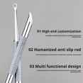 thumbnail image 6 of Double Ended Nail Cuticle Pusher Tool Stainless Steel Manicure Set for Exfoliating Dead Skin and Cuticle Care for Fingernails and Toenails, 6 of 10