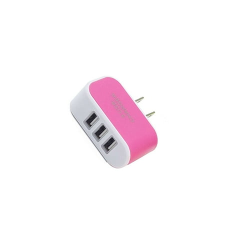 

5PCS Universal Candy Color 3 USB Multi-Port Wall Charger Wall Adapter Cube Block AC 110-220V 5V