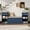 Antique Navy + Solid Wood, variant on TREXM All-in-One Entryway Storage Bench with Cushion, Compartments, Drawers & Open Shelves, Storage Bench for Hallway, Mudroom, Living Room(White) WL RR