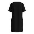 thumbnail image 4 of hotojiny Spring Dresses for Women Loose Fit Casual Pleated Mini Dresses Soft Short Sleeve Crewneck Sundresses for Beach Travel, 4 of 7