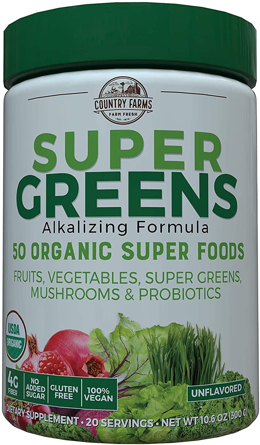 Country Farms Super Greens Organic Drink Mix, Natural Flavor 10.6 oz