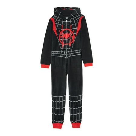 Spider-Man Boys Exclusive Hooded Pajama Blanket Sleeper, Sizes 4-12