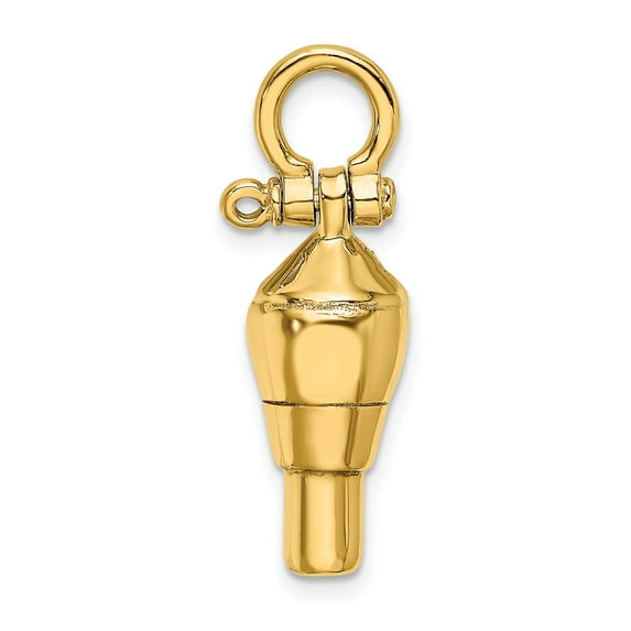 FB Jewels 14K Yellow Gold Swivel Pendant with Shackle Bail 3D