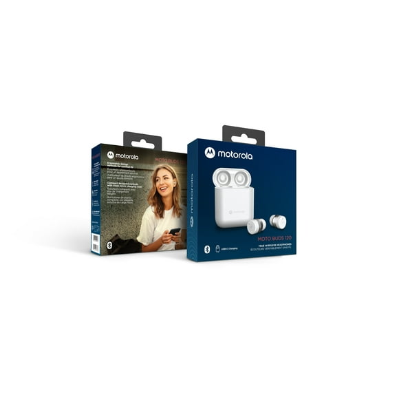 Audífonos Motorola Moto Buds 120 True Wireless Color Blanco Nueva Línea 2022