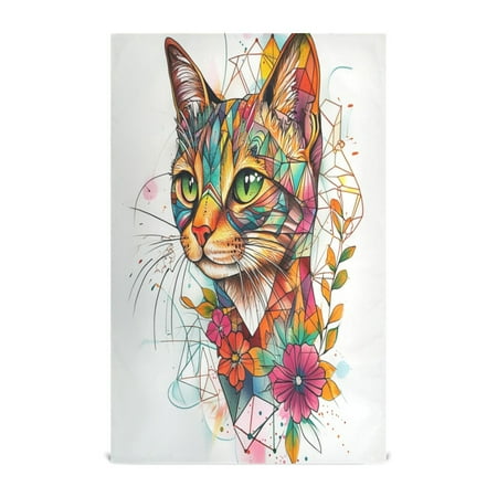 

Kitchen Towel 28x18 Inches x1，Plate Towel Decorative Towel Napkin Tea Towel Tea Towels For Kitchen Dish Cloths & Dish Towels Color Art Cat