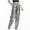 Silver#2, variant on LEBONYARD Womens Pants with Pockets,Women's Fashion Elegant High Waist Wide Leg Pants Trousers Flare Trousers Zipper Pants White XS