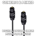 thumbnail image 1 of Generic &amp; Mixed Digital Optical Toslink/ADAT Audio Cables - Mixed Colors (Used), 1 of 3
