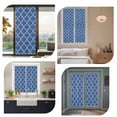 thumbnail image 7 of Window Privacy Film Dark Blue Morocco Stained Glass Window Film Decorative Sun Block Window Cover Ethnic Abstract Geometric Quatrefoil Grid Window Clings Static Sticker for Bathroom 29.5"x118", 7 of 7