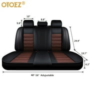 OTOEZ Car Seat Covers Full Set Leather Front and Rear Bench Backrest Seat Cover Set Universal Fit for Auto Sedan SUV Truck