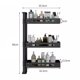 thumbnail image 2 of Organizador de baño de 3 niveles con altura ajustable y giro de 180°, de aluminio, sin necesidad de taladrar., 2 of 6