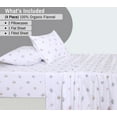 thumbnail image 6 of RUVANTI Organic Flannel Sheets California King Size - 100% Cotton Double Brushed Bed Sheet Set - Deep Pocket 14 Inches - All Seasons Breathable, Extra Soft, Warm & Cozy - 4 Pieces - Floral, 6 of 8