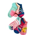 thumbnail image 6 of Peppa Pig Kids Girls Shoe Size 10-4 No Show Socks  6 Pack, 6 of 6