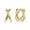 Gold B, variant on Gold Plated Holiday Earrings,Twisted Loop Earring Gifts for Wife