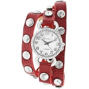 Brinley Co. Women's Rhinestone-Studded Wrap-Around Watch