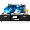 thumbnail image 3 of SESSLIFE TV Stand for 70 inch TV with Storage, Black TV Stand with 2 Cabinet and 2 Open Shelves, TV Console Television Stands for Living Room, 3 of 6