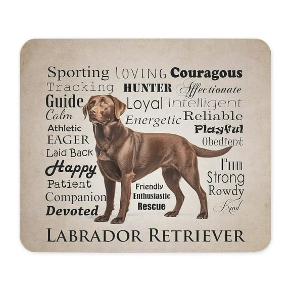 CafePress - Chocolate Lab Traits - Non-slip Rubber Mousepad, Gaming Mouse Pad