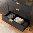 thumbnail image 5 of 6 Drawer Dresser for Bedroom, Wood Chest of Drawers with Metal Legs, Modern Storage Dresser Chest Cabinet Organizer, Large Dresser for Living Room, Hallway, Closet, 5 of 8