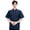 Navy Blue, variant on ZenCart Chef Clothes Stand Collar Short Sleeve Single-Breasted Men Women Chef Uniform Breathable Solid Color Design Chef Suit