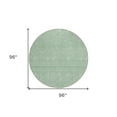 thumbnail image 3 of HomeRoots 595675 8 ft. Sage & Gray Round Geometric Washable Indoor & Outdoor Area Rug, 3 of 5