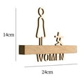 thumbnail image 2 of TISHITA Women Toilet Door Sign, Restroom Sign Decor, Bathroom Sign, Bathroom Symbols, for Public Place Cafe Hotel Restroom Decoration, 2 of 8