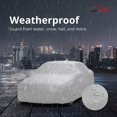 thumbnail image 4 of Weatherproof Car Cover Compatible with Ford Mustang 1969-1973 - 5L Outdoor & Indoor - Protect from Rain, Snow, Hail, UV Rays, Sun - Fleece Lining - Anti-Theft Cable Lock, Bag & Wind Straps, 4 of 8